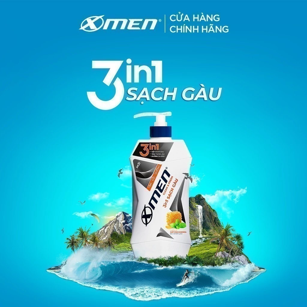L2X | Tắm Gội Xmen Clean&Fresh Sạch Gàu Sạch Sâu